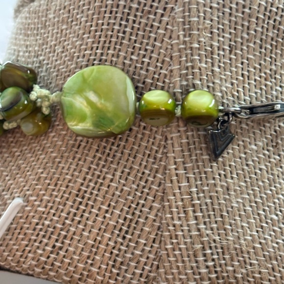 Silpada Sterling Silver 925 Green MOP Pyrite 8 Strand Necklace N1814 Pearl - Picture 4 of 7